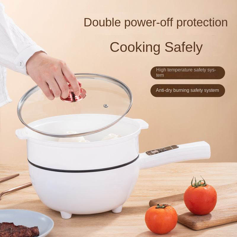 1.6L Multi-Function Computer Board Electric Hot Pot/Wok/Noodles Cooker/Steak Pot/Soup Pot/Cook Rice/Travel Cooker (With steamer)