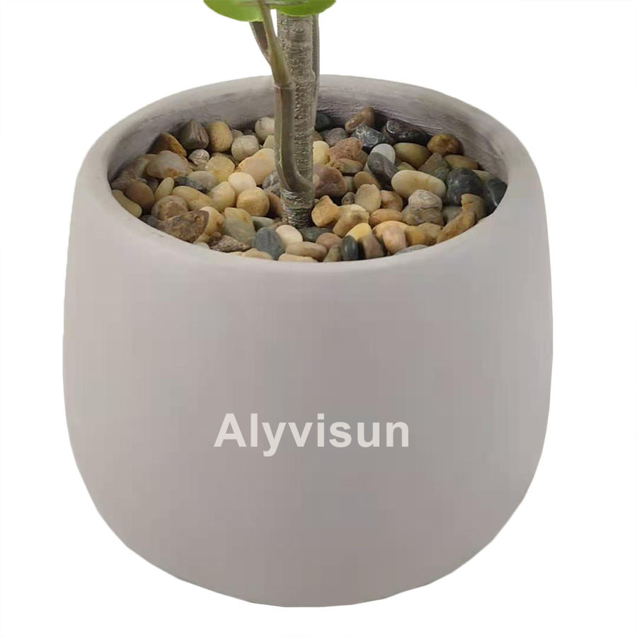 Artificial Fiddle Leaf Fig Tree, Faux Ficus Lyrata Plant with Realistic Leaves, Lifelike Home Decor Faux Tree in Stylish Pot for Indoor, Office, Living Room Decor