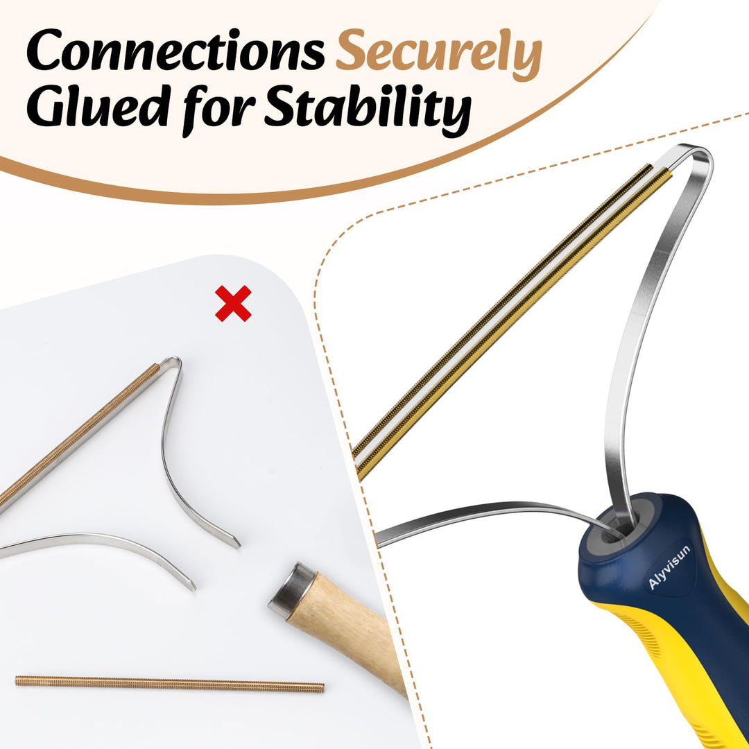 Alyvisun Lint Shaver, [Rubber Handle & Gentle Tooth] Carpet Lint Remover Scraper Tool, Portable Fuzz Shaver for Pet Hair Remover, Handheld Small Carpet Rake Brush