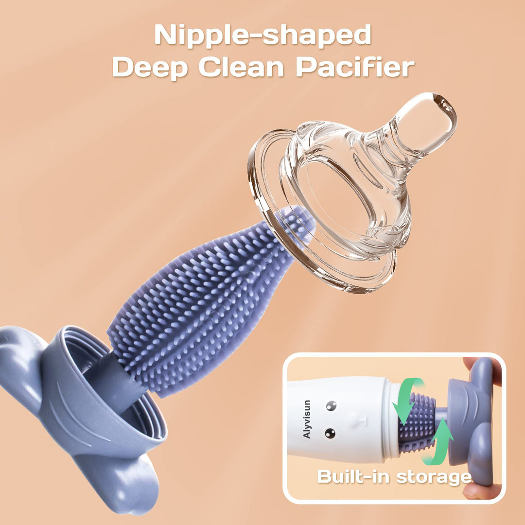 Alyvisun Bottle Brush, Silicon, Baby Blue, One Size