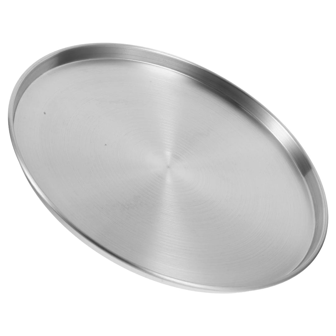 26Cm Stainless Steel Pizza Pan Round Baking Tray For Oven Non-Stick Metal Snack Serving Dish Steaming Grilling Kitchenware