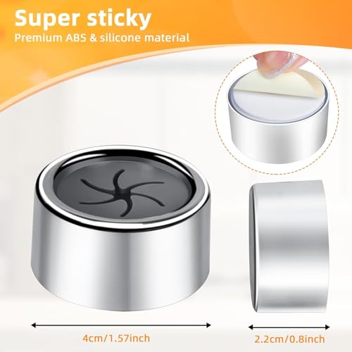 Alyvisun Self-Adhesive Tea Towel Holders, Round Bathroom Tea Towel Hooks Stick on Wall, Push in Suction Kitchen Holders for Towels/Rags/Gloves/Bags, No Drilling Needed