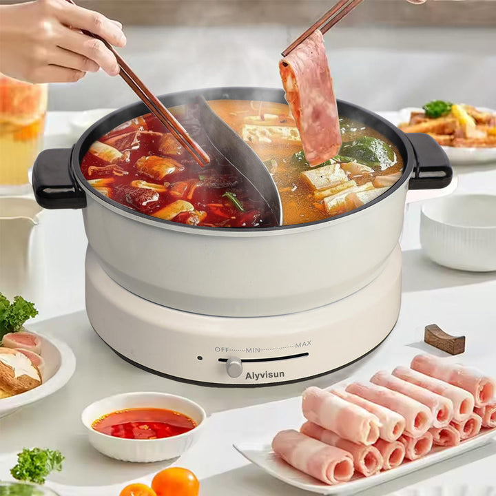Electric Kitchen Appliance All in One Multifunction Double Flavor Non Stick Hot Pot for Household Kitchen