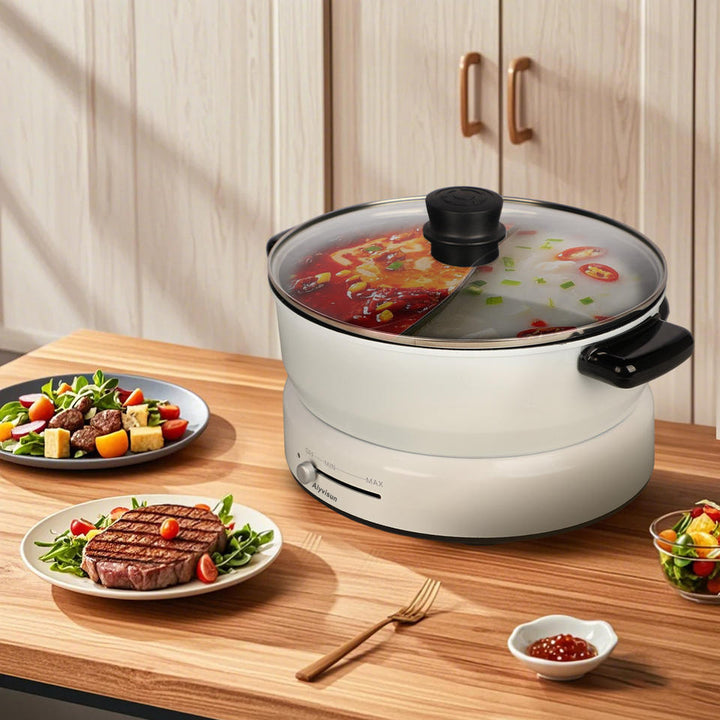 Electric Kitchen Appliance All in One Multifunction Double Flavor Non Stick Hot Pot for Household Kitchen