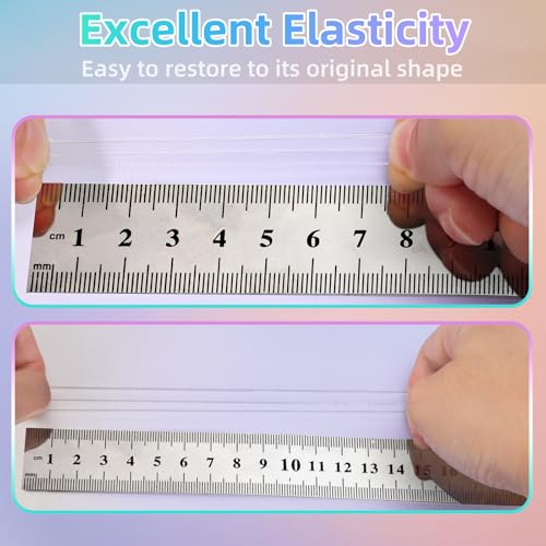 Alyvisun 3 Pcs Clear Elastic for Bracelet Making, (0.5mm, 0.8mm & 1mm) Elastic Thread for Bracelets, Bracelet Elastic String For DIY Bracelets, Necklace, Beading, Jewelry Making
