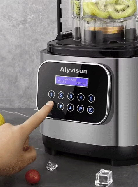 Heavy Duty Commercial Blender – High-Speed Silent Food Processor, Premium Kitchen Equipment Black/Silver