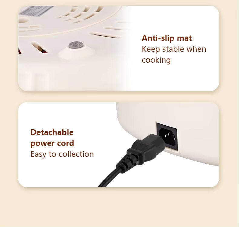 Multifunctional Electric Cooker Dual-Bowl Hot Pot Nonstick Adjustable Temperature Split Bowl Hot Pot