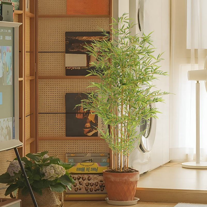 High Quality Simulation Plant Plastic Material Interior Decoration Bonsai Aesthetic Room Decor Bamboo Basin