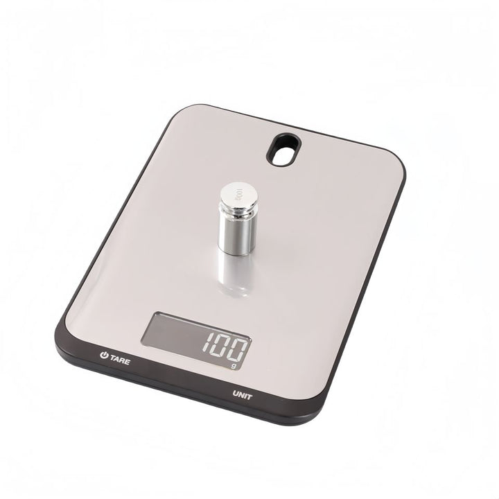 Digital Food Scale with Stainless Steel Platform, Tare Function, and LCD Display for Precise Weight Measurement