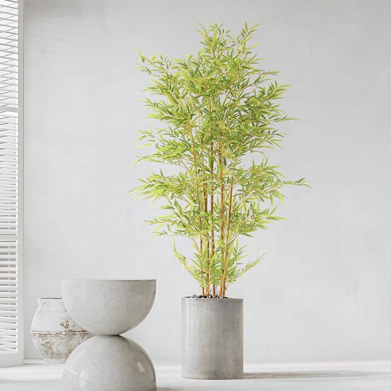 High Quality Simulation Plant Plastic Material Interior Decoration Bonsai Aesthetic Room Decor Bamboo Basin