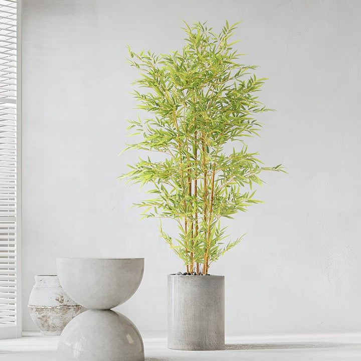 High Quality Simulation Plant Plastic Material Interior Decoration Bonsai Aesthetic Room Decor Bamboo Basin