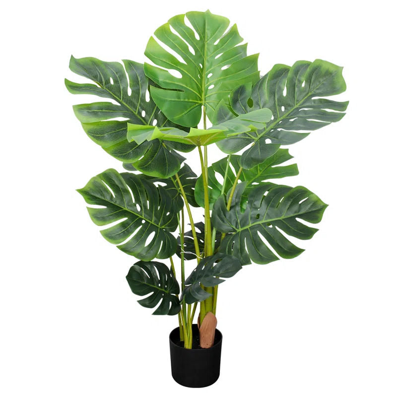 Arts Nordic Style Real Touch Plastic Artificial Leaves Plants Artificial Bonsai Tree
