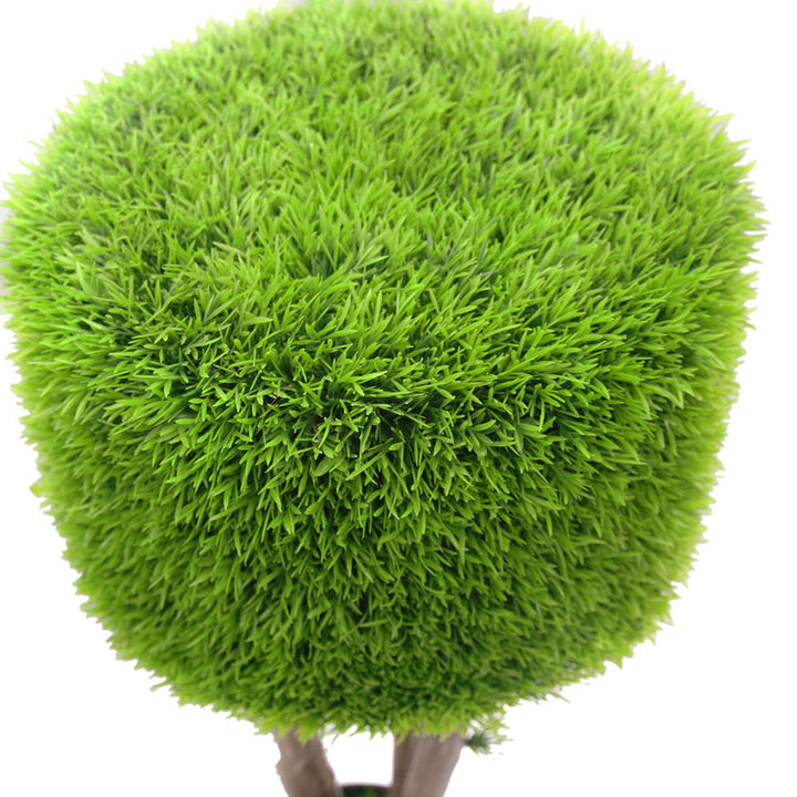 Plastic Artificial Boxwood Cypress Faux Plants Bonsai Cedar Topiary Ball Tree
