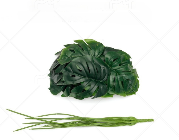 Faux Artificial Monstera Plant Without Potted Real Looking Vivid Artificial Turtle Tree for Home Events Decoration