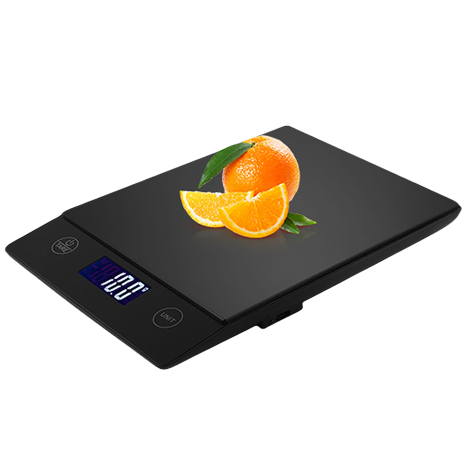 15 KG Lcd Logo Tempered Glass Rechargeable Electronic Kitchen Scale Digital Weighing Scale for Food