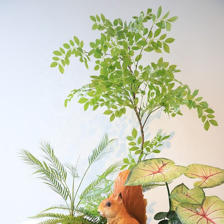 Elm Tree Artificial Green Plant Interior Decoration Artificial Plant Simulated Tree Fake Tree Potted Decoration