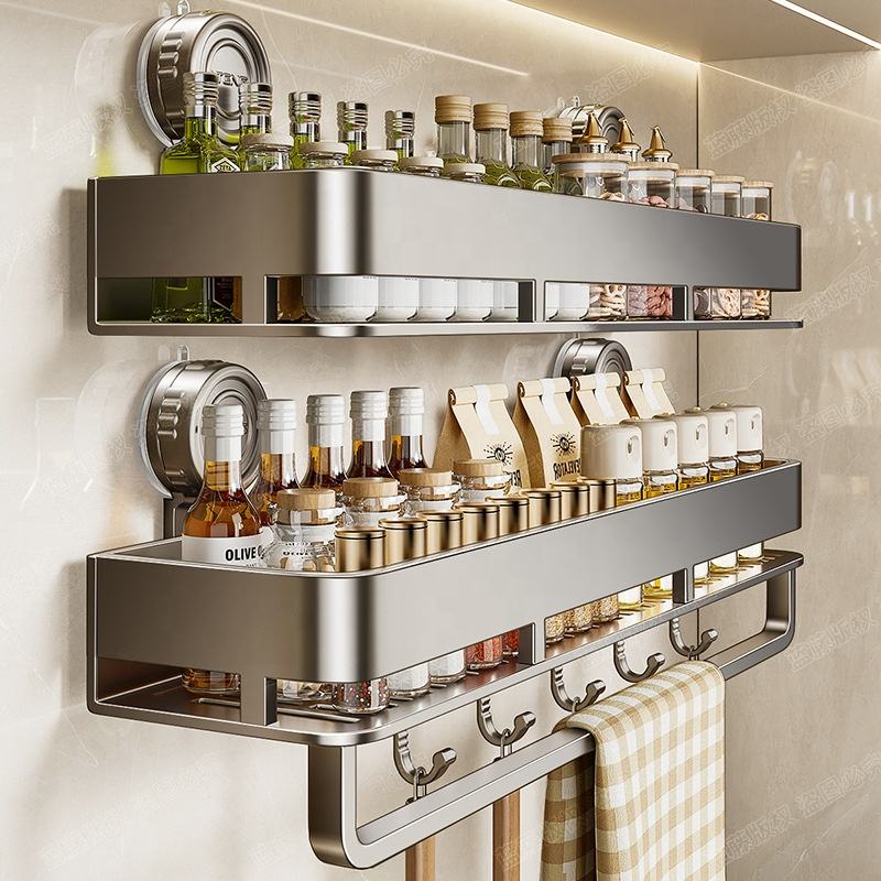 Suction Cup Space Storage Rack square Basket Wall Hanging Kitchen Toilet Washroom Wash Station Shower Room Storage Rack