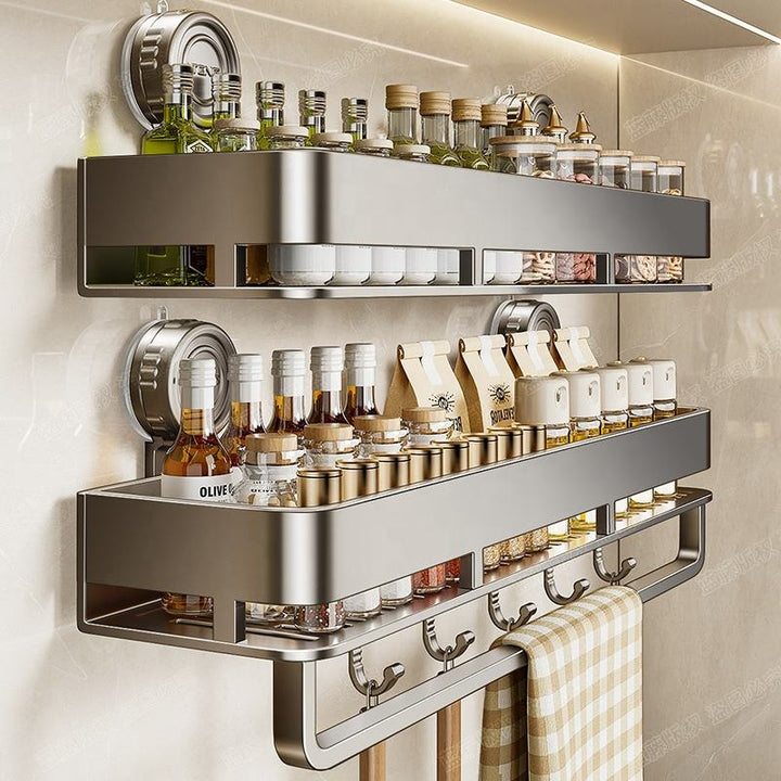 Suction Cup Space Storage Rack square Basket Wall Hanging Kitchen Toilet Washroom Wash Station Shower Room Storage Rack