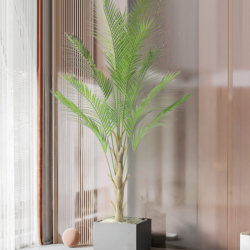 Plastic Material High Quality Indoor Outdoor Decoration Simulation Plant Artificial Palm Tree