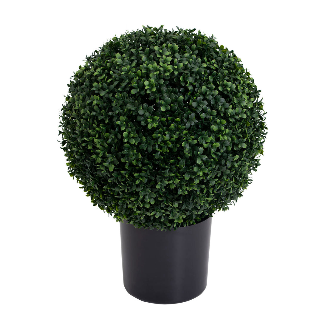 New Design Mixed Grass Faux Shrubs Potted Plant Topiary Artificial Boxwood Ball Tree for Home Decor(Green)