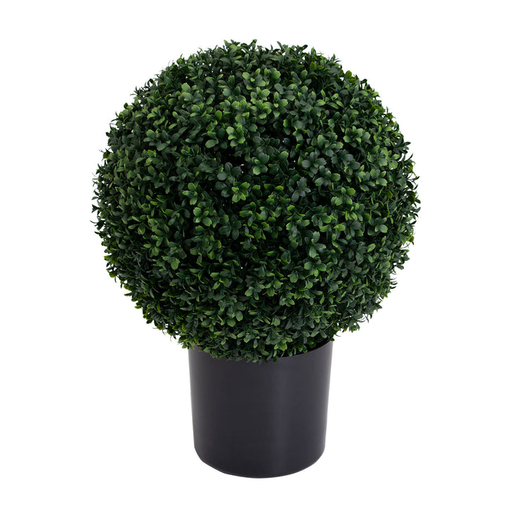 New Design Mixed Grass Faux Shrubs Potted Plant Topiary Artificial Boxwood Ball Tree for Home Decor(Green)