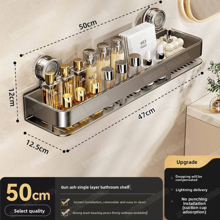 Suction Cup Space Storage Rack square Basket Wall Hanging Kitchen Toilet Washroom Wash Station Shower Room Storage Rack