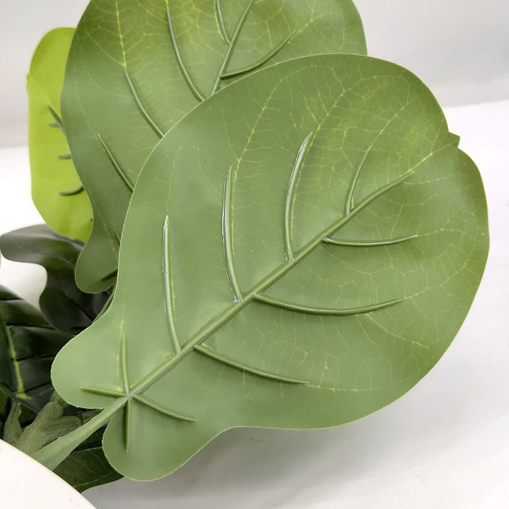 Bonsai Tree Plastic Artificial Ficus Lyrata Fiddle Leaf Plant