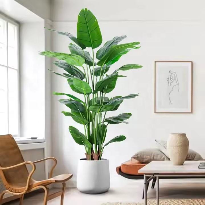 Green Leaf Plant Greenery Artificial Plants Artificial Palm Tree for Indoor Room Home Hotel Decorative
