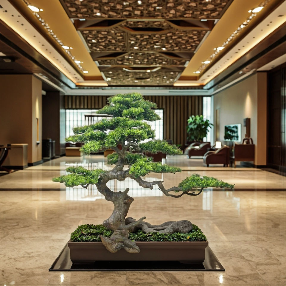 100CM High Simulation Mini Natural Look Realistic Old Tree Indoor Craft Decoration Stock Faux Commercial Artificial Plant Black