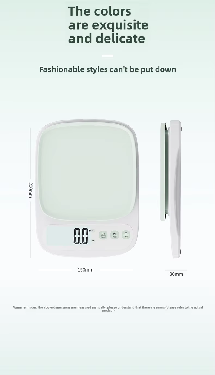 Kitchen Electronic Scale, High-precision Gram Weight Small Mini Coffee Weighing Device for Household Food Baking