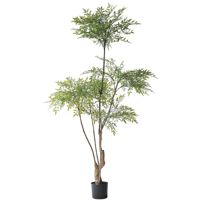 High Quality Indoor Decoration Green Plant Home Hotel Artificial Plants Nandina Fake Tree Artificial Trees