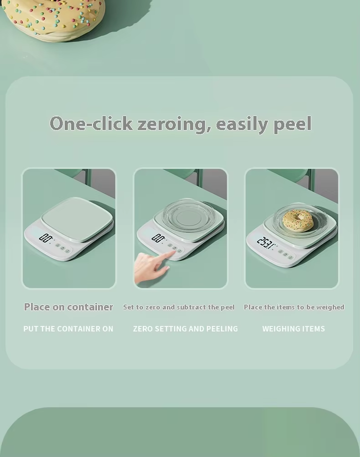 Kitchen Electronic Scale, High-precision Gram Weight Small Mini Coffee Weighing Device for Household Food Baking