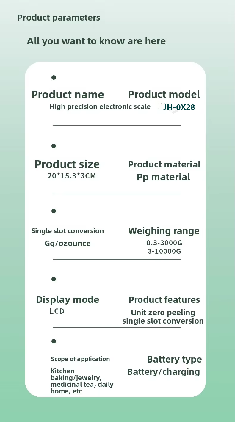 Kitchen Electronic Scale, High-precision Gram Weight Small Mini Coffee Weighing Device for Household Food Baking