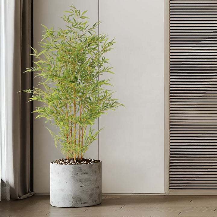 High Quality Simulation Plant Plastic Material Interior Decoration Bonsai Aesthetic Room Decor Bamboo Basin