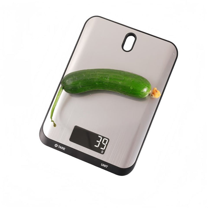 Digital Food Scale with Stainless Steel Platform, Tare Function, and LCD Display for Precise Weight Measurement