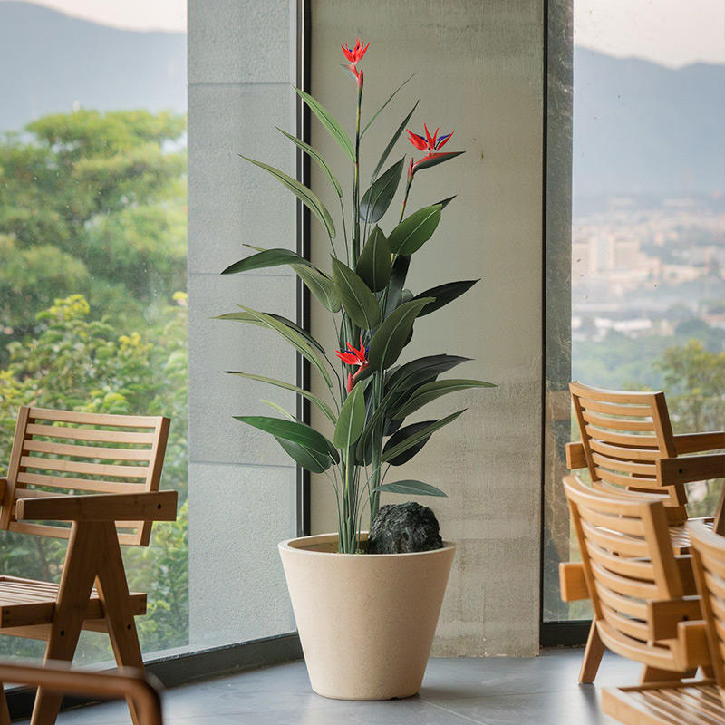 Nordic Style Artificial Bird of Paradise Tree for Modern Home Decor