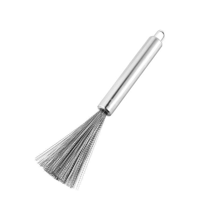 Multi-Functional Stainless Steel Kitchen Cleaning Brush Long Handle Dishwasher Safe Pot Tool