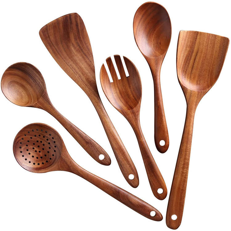 Kitchen Accessories Cuisine Gadget Tools Set Popular Wooden Kitchen Cooking Utensils Set