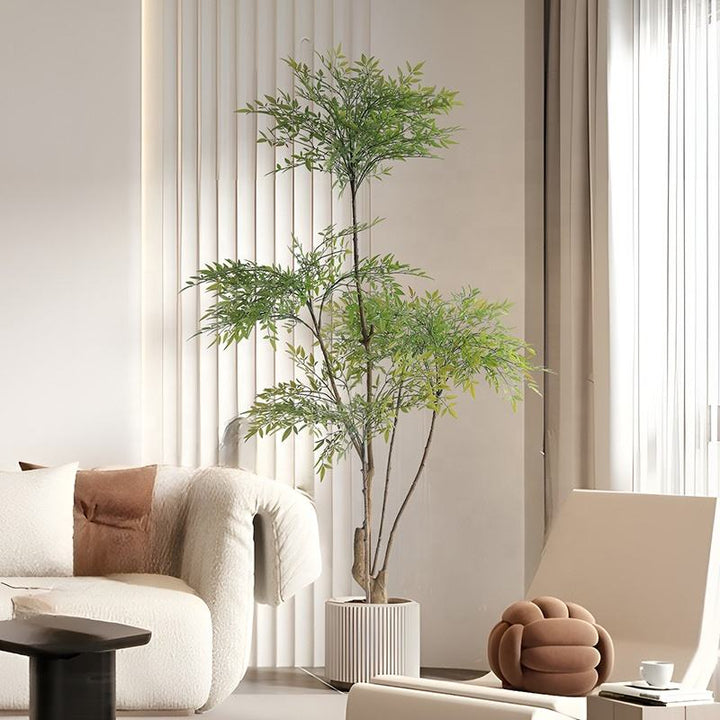 High Quality Indoor Decoration Green Plant Home Hotel Artificial Plants Nandina Fake Tree Artificial Trees