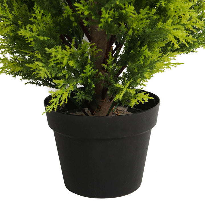 Outdoor Indoor Natural Potted Conical Bonsai Artificial Cypress Topiary Plant Tree for Decoration
