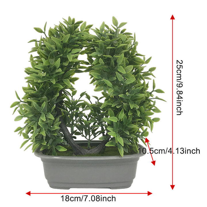 Mini Artificial Plastic Bonsai Potted Plant Small Fake Flowers in Outdoor Indoor Decor Pots Mother's Day Thanksgiving
