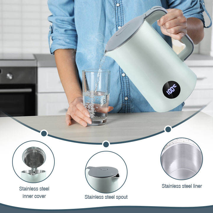 2L 1500w Stainless Steel Boiling Water Kettle Health Digital Electric Kettle