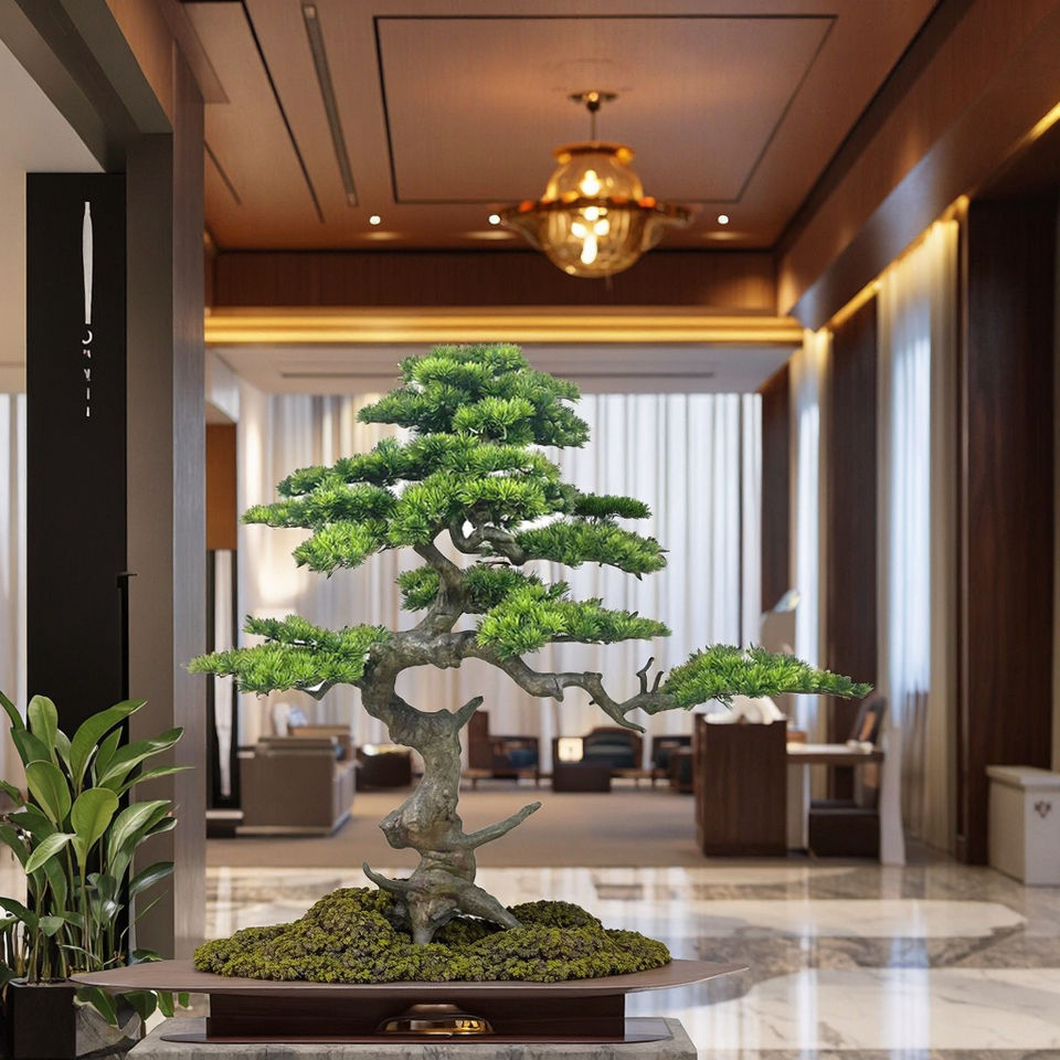 100CM High Simulation Mini Natural Look Realistic Old Tree Indoor Craft Decoration Stock Faux Commercial Artificial Plant Black