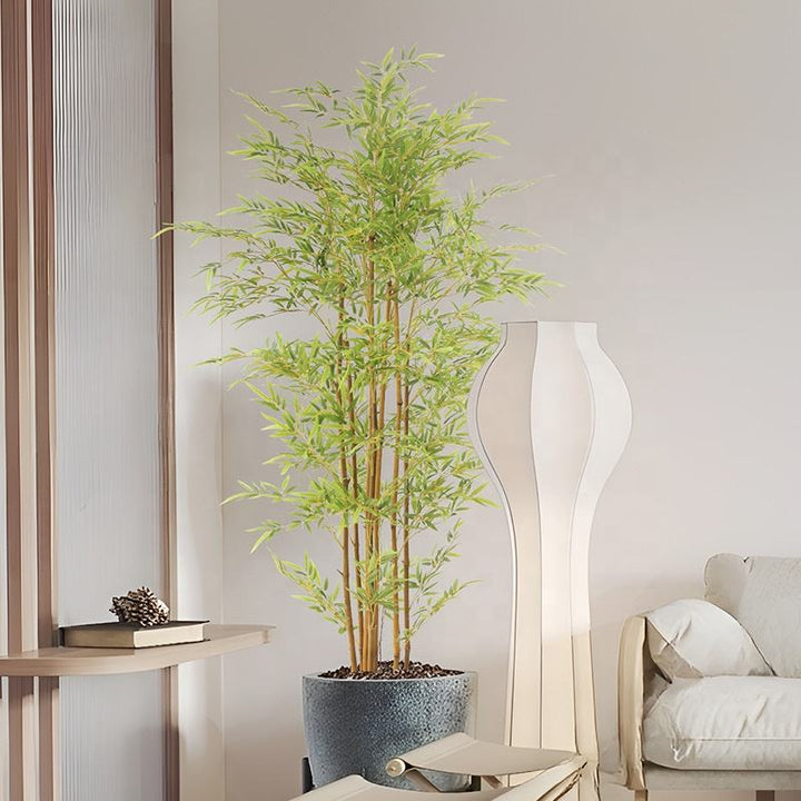 High Quality Simulation Plant Plastic Material Interior Decoration Bonsai Aesthetic Room Decor Bamboo Basin
