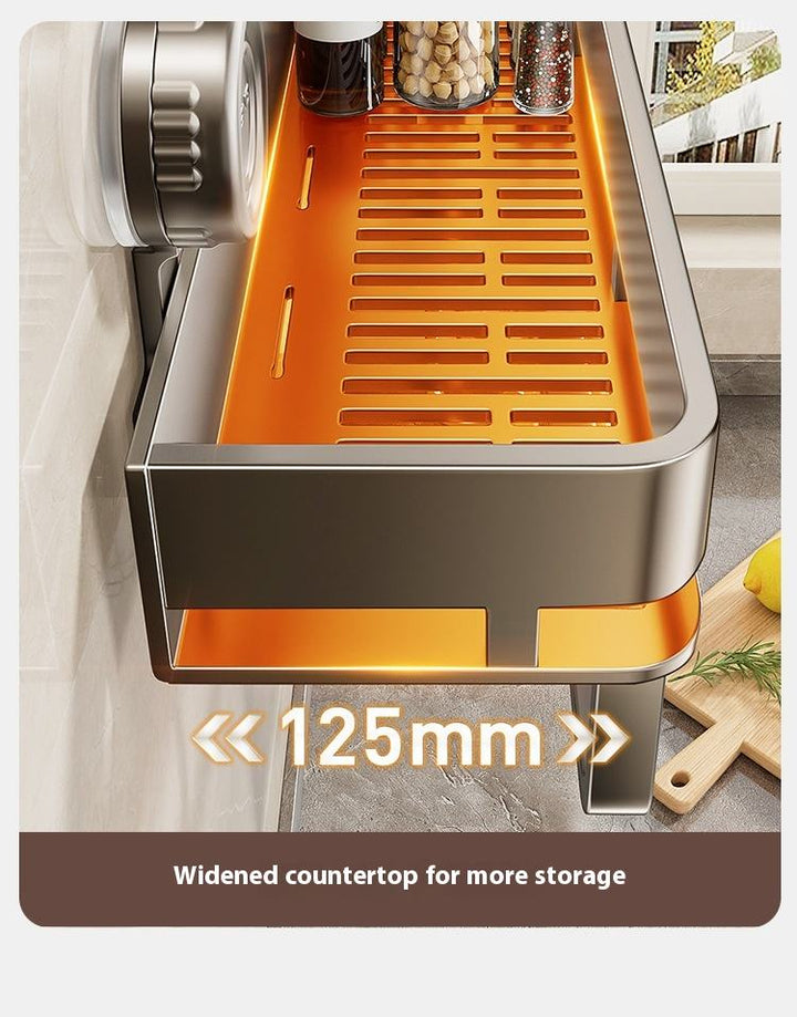 Suction Cup Space Storage Rack square Basket Wall Hanging Kitchen Toilet Washroom Wash Station Shower Room Storage Rack