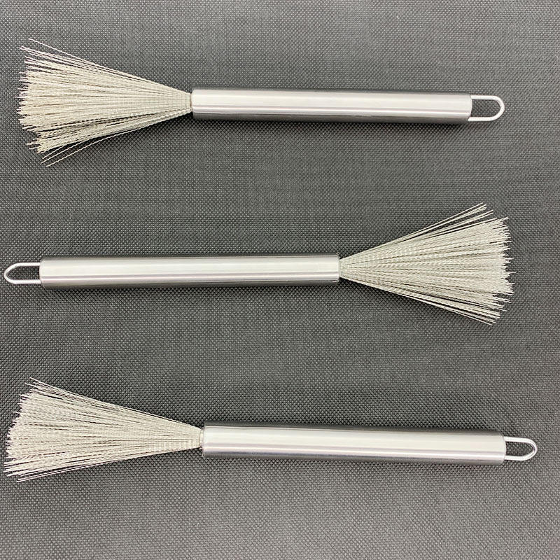 Multi-Functional Stainless Steel Kitchen Cleaning Brush Long Handle Dishwasher Safe Pot Tool