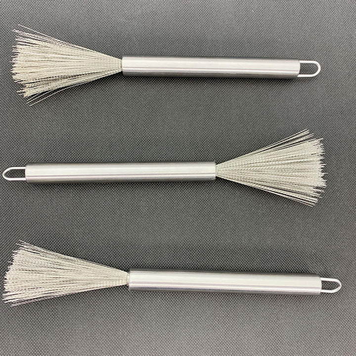 Multi-Functional Stainless Steel Kitchen Cleaning Brush Long Handle Dishwasher Safe Pot Tool