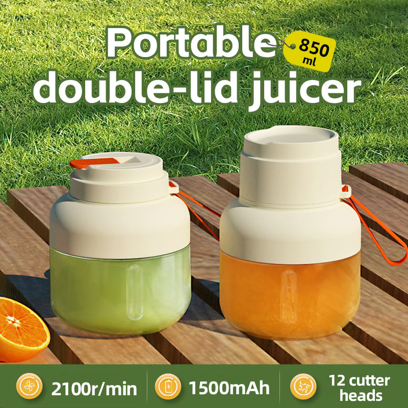 Compact Portable Juicer 850ml Multi-functional 12-blade Efficient and Quick Smoothie and Milkshake Blender Cup