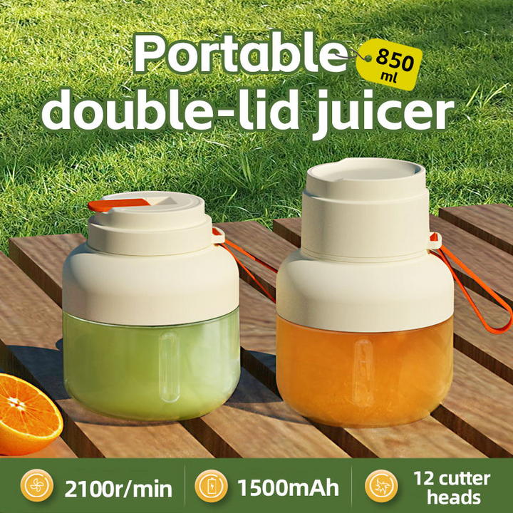 Compact Portable Juicer 850ml Multi-functional 12-blade Efficient and Quick Smoothie and Milkshake Blender Cup