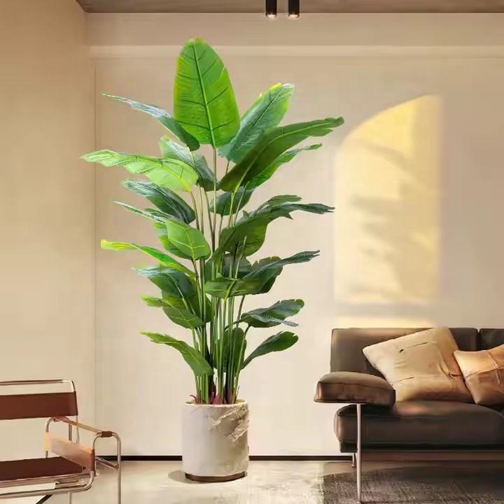 Green Leaf Plant Greenery Artificial Plants Artificial Palm Tree for Indoor Room Home Hotel Decorative